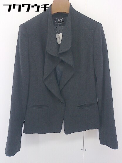 ◇ COUP DE CHANCE クード シャンス 1B 長袖 テーラードジャケット サイズ40 ダークグレー レディース 【中古】