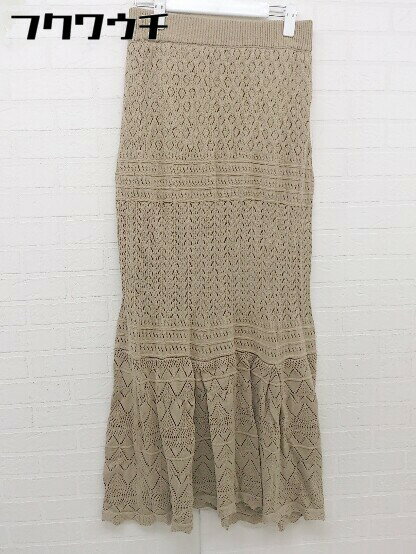 ◇ FREE'S MART フリーズマート ロング タイト ニット スカート サイズFR ベージュ レディース 【中古】