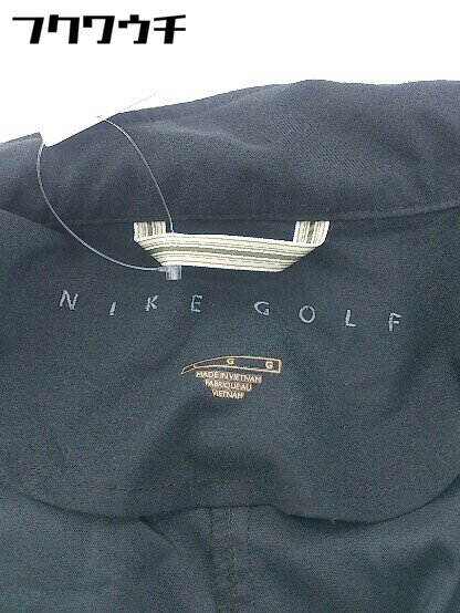 ◇ NIKE GOLF ナイキゴルフ ロゴ刺繍 ジップアップ ベスト ゴルフウェア サイズ L ブラック レディース 【中古】