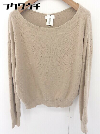 ◇ BEAUTY & YOUTH UNITED ARROWS ショート丈 コットン 長袖 ニット セーター ベージュ レディース 【中古】