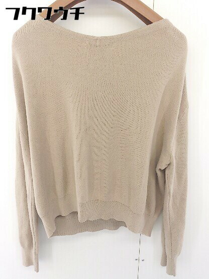 ◇ BEAUTY & YOUTH UNITED ARROWS ショート丈 コットン 長袖 ニット セーター ベージュ レディース 【中古】