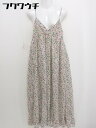 ◇ RETROGIRL 花柄 カシュクール ロング キャミソール ワンピース サイズ F アイボリー グリーン マルチ レディース 【中古】