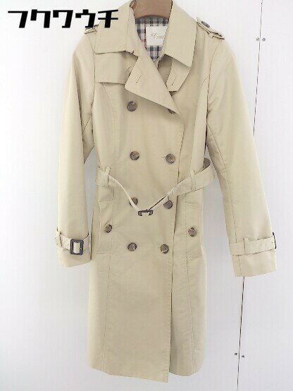 ■ ◎ Freesia BY FREE'S MART FREE S SHOP ウエストベルト付き 長袖 トレンチ コート サイズM ベージュ系 レディース 【中...