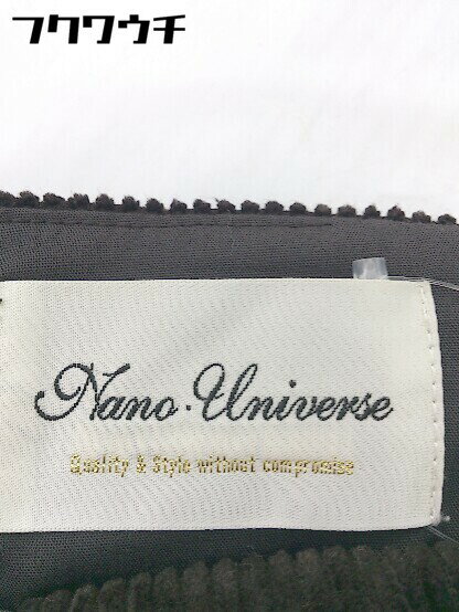 ◇ nano universe ナノ ユニバース コーデュロイ 膝下丈 タイト スカート サイズ36 ダークブラウン レディース 【中古】
