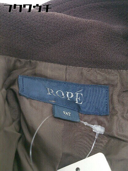 ◇ ROPE' ロペ フロントボタン ウール 長袖 ミニ タイト ワンピース サイズ 9AT ダークブラウン レディース 【中古】