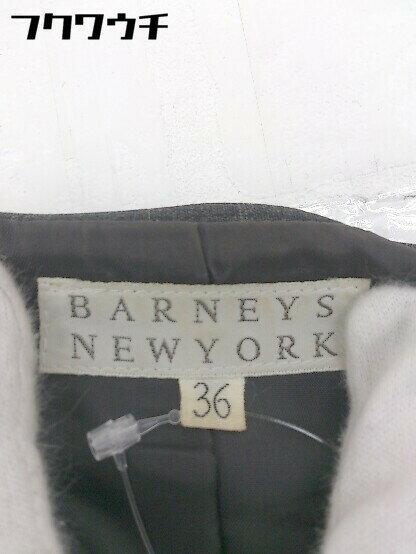 ◇ BARNEYS NEW YORK バーニーズ ニューヨーク ピンストライプ 長袖 テーラード ジャケット サイズ36 グレー レディース 【中古】