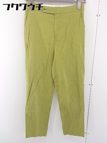 ◇ CITYSHOP シティショップ リネン混 ストレート パンツ サイズ38 グリーン系 レディース 【中古】