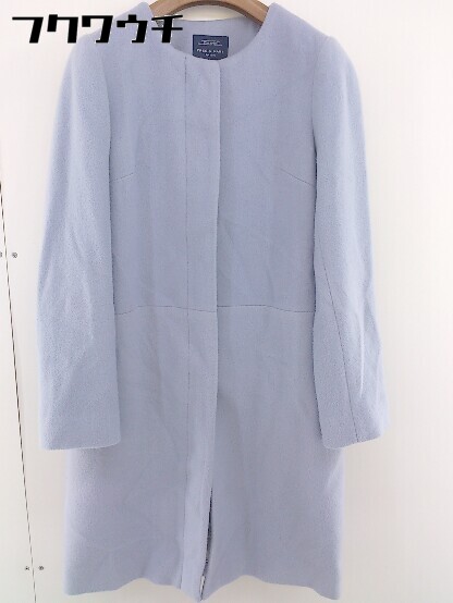 ■ FREE'S MART フリーズマート 長袖 ノーカラー コート サイズS ネイビー レディース 【中古】