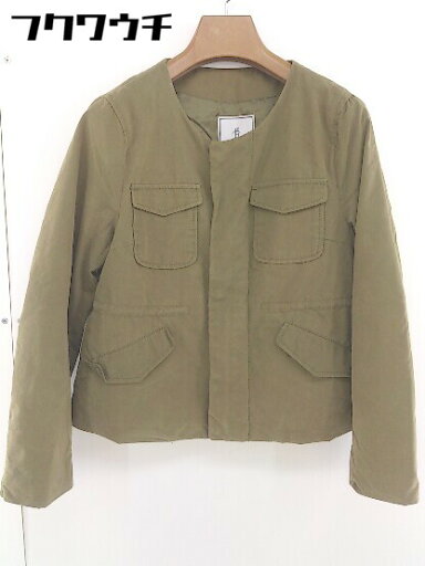 ◇ ROPE PICNIC ロペピクニック ジップアップ 長袖 ノーカラー ジャケット サイズ38 カーキ レディース 【中古】 ◇ ROPE PICNIC ロペピクニック ジップアップ 長袖 ノーカラー ジャケット サイズ38 カーキ レディース 【中古】