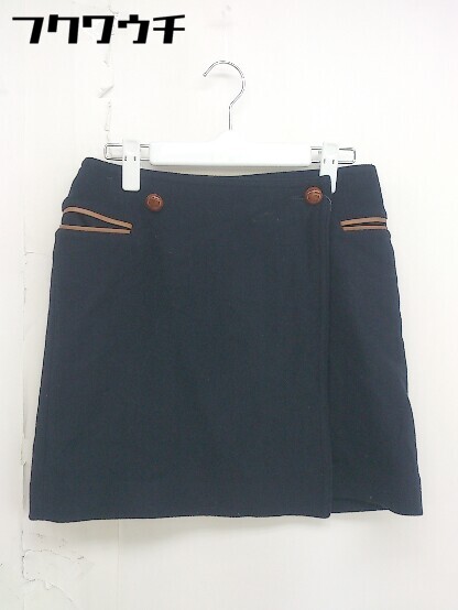 ◇ IENA イエナ ミニ ラップ巻き スカート サイズ36 ブラック レディース 【中古】