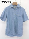 ◇ ◎ green label relaxing UNITED ARROWS ボタンダウン BD 半袖 シャツ サイズ M ブルー メンズ 【中古】