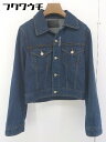 ◇ EVRIS エヴリス 長袖 デニム ジャケット Gジャン サイズF インディゴ レディース 【中古】(4)