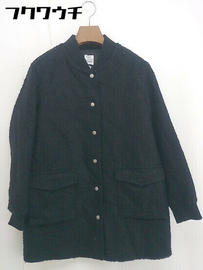 ■ THE EMPORIUM ジエンポリアム ブークレ 中綿 ジャケット サイズM ブラック レディース 【中古】