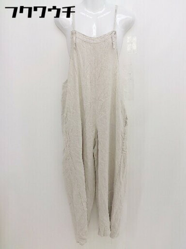 ◇ FREAK'S STORE フリークスストア リネン混 総柄 オールインワン サイズF ベージュ レディース 【中古】 ◇ FREAK'S STORE フリークスストア リネン混 総柄 オールインワン サイズF ベージュ レディース 【中古】