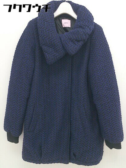 ■ jouetie ジュエティ 長袖 中綿 コート サイズM パープル ブラック レディース 【中古】