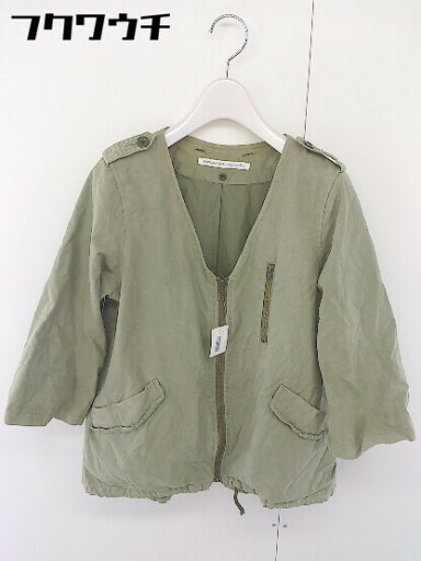 ◇ SPICK AND SPAN Pour Belle Femme 七分袖 ミリタリー ジャケット サイズ36 カーキ レディース 【中古】 ◇ SPICK AND SPAN Pour Belle Femme 七分袖 ミリタリー ジャケット サイズ36 カーキ レディース 【中古】