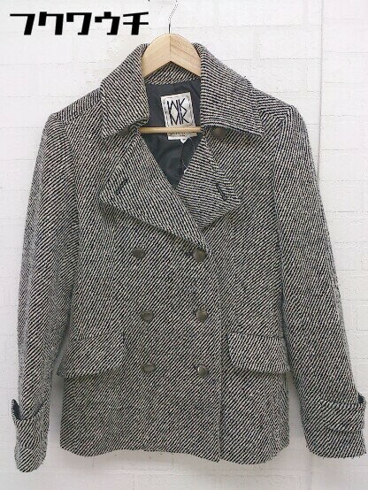 ◇ MK MICHEL KLEIN エムケーミッシェルクラン 長袖 コート サイズ38 ブラック ホワイト系 レディース 【中古】