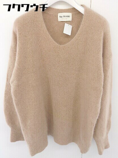 ◇ Ray BEAMS レイビームス ウール ニット 長袖 セーター ベージュ レディース 【中古】