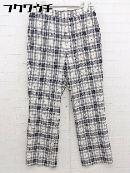◇ SLOBE IENA スローブ イエナ チェック パンツ サイズ38 オフホワイト グレー ブラック系 レディース 【中古】(4)
