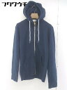 ◇ green label relaxing UNITED ARROWS ダブルジップ 長袖 ジップパーカー サイズM ネイビー メンズ 【中古】