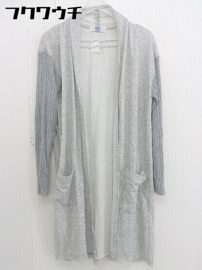 ◇ J.PRESS ジェイプレス 切替 長袖 カーディガン サイズM グレー レディース 【中古】