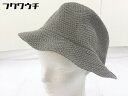 ◇ KANGOL カンゴール 刺繍 ロゴ ハット 帽子 グレー サイズL メンズ 【中古】