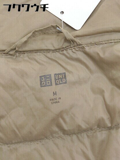 ◇ UNIQLO ユニクロ 長袖 ジップアップ ダウン ジャケット サイズM ベージュ レディース 【中古】