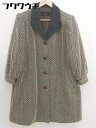 ■ Barmarne JOYFUL 総柄 長袖 コート サイズ13AR ブラウン系 レディース 【中古】(4)