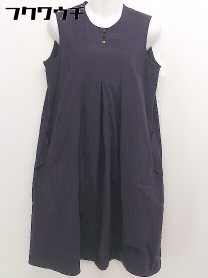 ◇ bulle de savon ビュル デ サボン ノースリーブ 膝丈 ワンピース サイズF パープル レディース 【中古】