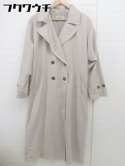 ■ ◎ SHEL'TTER シェルター ウエストリボン付き 長袖 ロング コート サイズF ベージュ系 レディース 【中古】