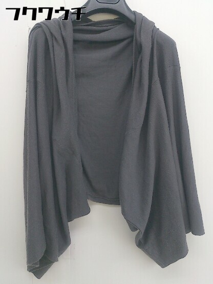 ◇ n'Or ノアール コットン ニット 七分袖 カーディガン サイズF グレー レディース 【中古】