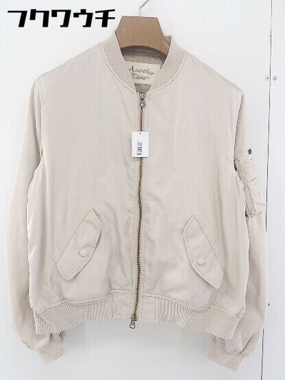◇ Another Edition アナザーエディション 長袖 ジップアップ ジャケット ブルゾン サイズM ベージュ レディース 【中古】