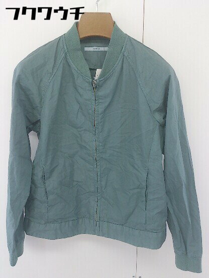 ◇ PAR ICI パーリッシィ 長袖 ノーカラー ジャケット ブルゾン サイズF グリーン レディース 【中古】