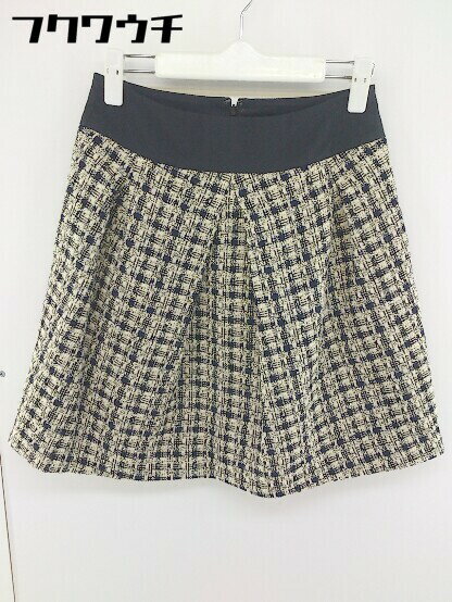 ◇ Jewel Changes ジュエルチェンジズ UNITED ARROWS ラメ ミニ 台形 スカート サイズ36 ベージュ ブラック レディース 【中古】