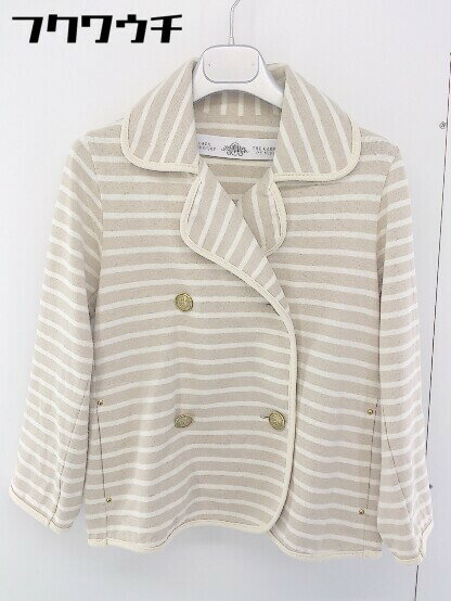 ◇ THE GARMENT OF MINIYU ボーダー ダブル 長袖 ジャケット ベージュ系 レディース 【中古】