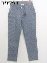 ◇ ◎ MAKELET メイクレット タグ付き 定価1万円 チェック パンツ サイズ36 ネイビー ホワイト レディース 【中古】