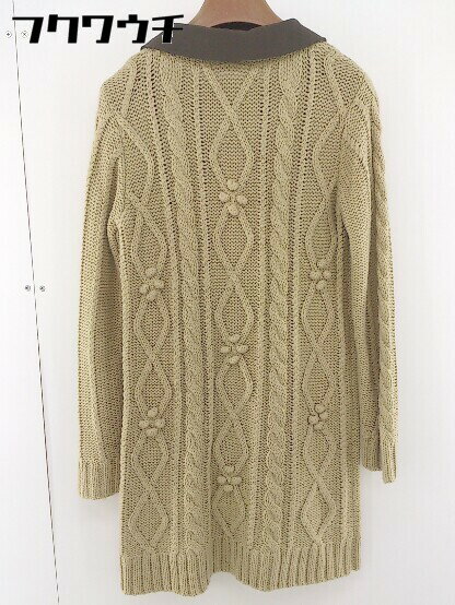 ◇ dazzlin ダズリン 長袖 膝丈 ニット ワンピース サイズF ベージュ レディース 【中古】