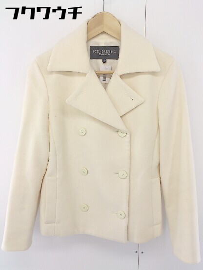 ◇ BODY DRESSING Deluxe ボディードレッシングデラックス 長袖 P コート サイズ7 アイボリー レディース 【中古】