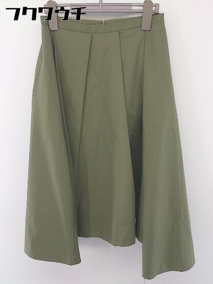 ◇ SENSE OF PLACE by URBAN RESEARCH ジップアップ タック 膝下丈 フレア スカート サイズ F カーキ レディース 【中古】