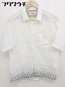 ◇ MONKEY TIME モンキータイム UNITED ARROWS リネン100% 半袖 シャツ サイズL ホワイト メンズ 【中古】