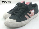 ◇ adidas アディダス FX9006 NIZZA W ニッツァ スニーカー シューズ サイズ23.5 ブラック ピンク レディース 【中古】(4)