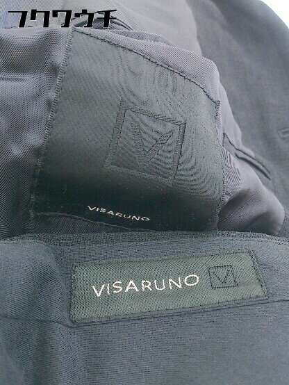 ◇ VISARUNO ビサルノ 背抜き 3B シングル ジャケット パンツ スーツ 上下 サイズ3-M チャコールグレー メンズ 【中古】