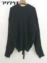 ◇ select MOCA セレクト モカ レースアップ ハイネック ケーブルニット 長袖 セーター サイズ F ブラック レディース 【中古】