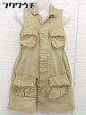 ◇ DENIM DUNGAREE デニムダンガリー キッズ 子供服 ノースリーブ ミニ ワンピース サイズ110 ベージュ レディース 【中古】