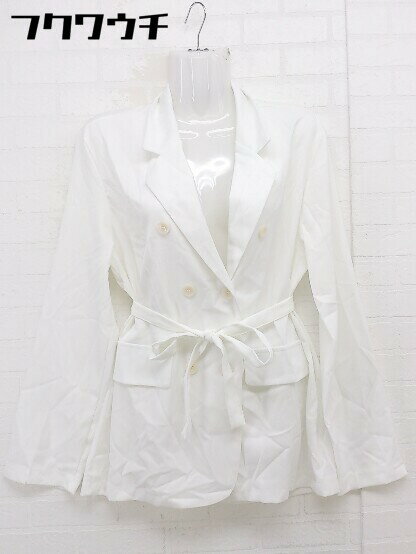 ◇ ◎ MAISON DE THERESE メゾン ド テレーズ 薄手 長袖 ジャケット サイズF オフホワイト レディース 【中古】