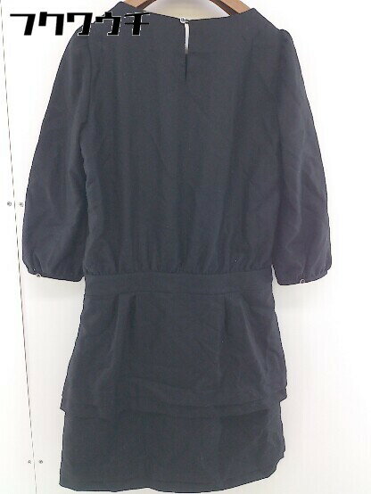◇ green label relaxing UNITED ARROWS ウール 七分袖 膝丈 ワンピース サイズ38 ブラック レディース 【中古】