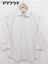 ◇ ◎ green label relaxing グリーンレーベル UNITED ARROWS ストライプ 七分袖 シャツ サイズM ホワイト系 マルチ メンズ...