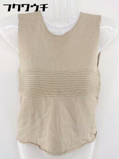 ◇ PAULE KA ポール カ ノースリーブ ニット セーター ベージュ レディース 【中古】