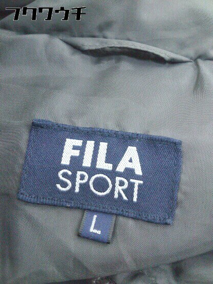 ■ FILA フィラ 長袖 ジップアップ ダウン ジャケット サイズL グレー メンズ 【中古】