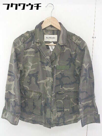◇ Ray BEAMS レイ ビームス 迷彩 カモフラ 長袖 ジャケット サイズ1 グリーン系 レディース 【中古】